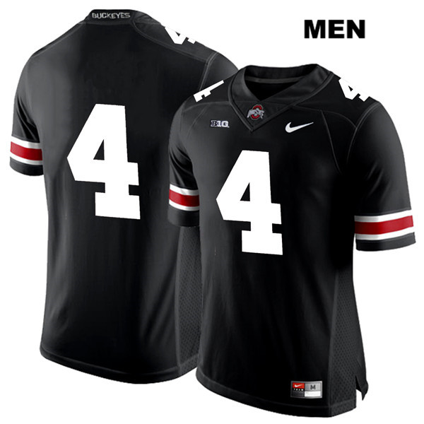 Ohio State Buckeyes Men's Jordan Fuller #4 White Number Black Authentic Nike No Name College NCAA Stitched Football Jersey UU19J07YM